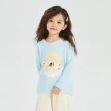 Floral Journey Animal Friends Pullover Sweatshirt-1 -  NianYi, Chinese Traditional Clothing for Kids