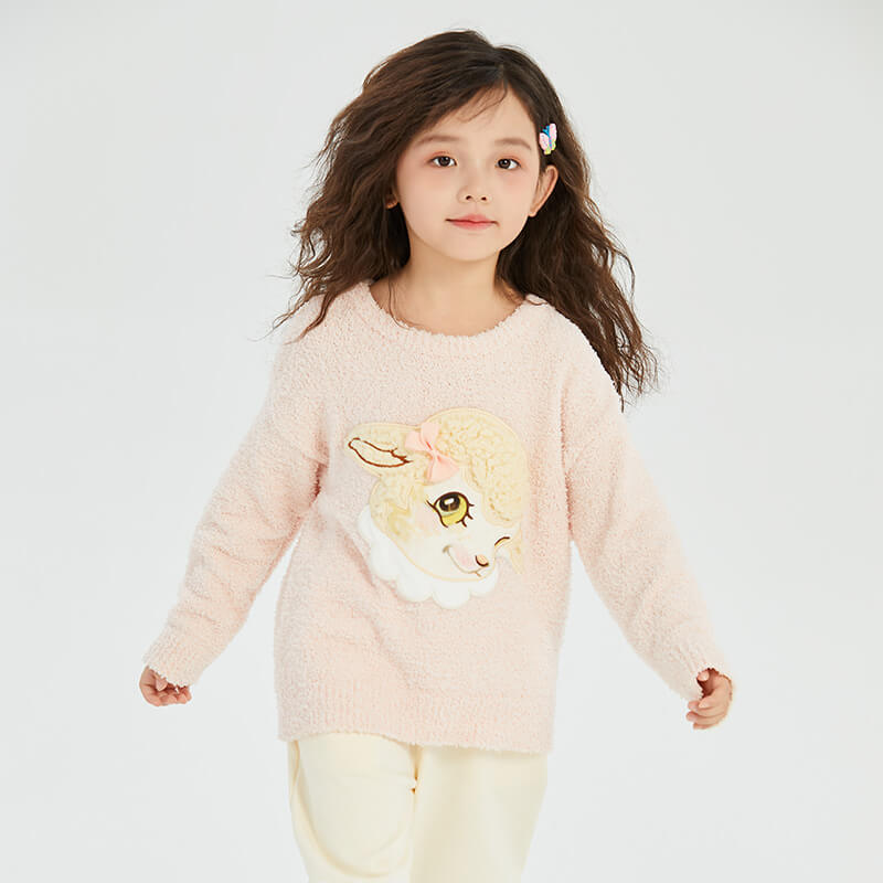 Floral Journey Animal Friends Pullover Sweatshirt-3 -  NianYi, Chinese Traditional Clothing for Kids