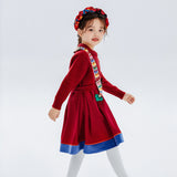 Dragon Long Overall Flare Dress-2 -  NianYi, Chinese Traditional Clothing for Kids