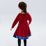 Dragon Long Overall Flare Dress-5 -  NianYi, Chinese Traditional Clothing for Kids