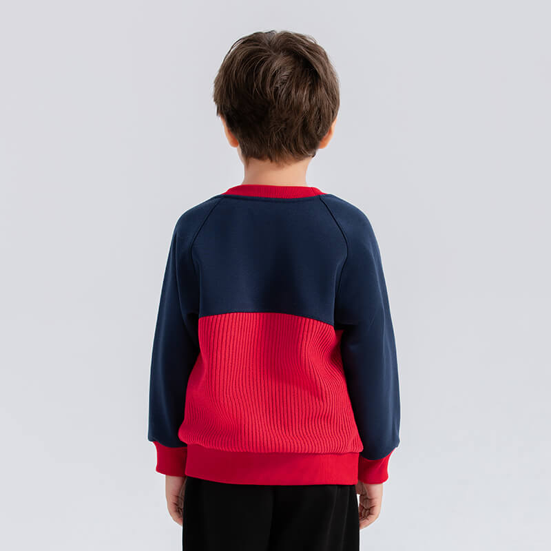 Dragon Long Colorblock Dragon with NianYi Pullover Sweatshirt-5 -  NianYi, Chinese Traditional Clothing for Kids