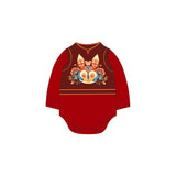 Lucky Bunny Chinese Style Long Sleeve Baby Bodysuit-10 -  NianYi, Chinese Traditional Clothing for Kids