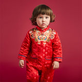 Lucky Bunny Chinese Style Coverall Baby Bodysuit-1 -  NianYi, Chinese Traditional Clothing for Kids