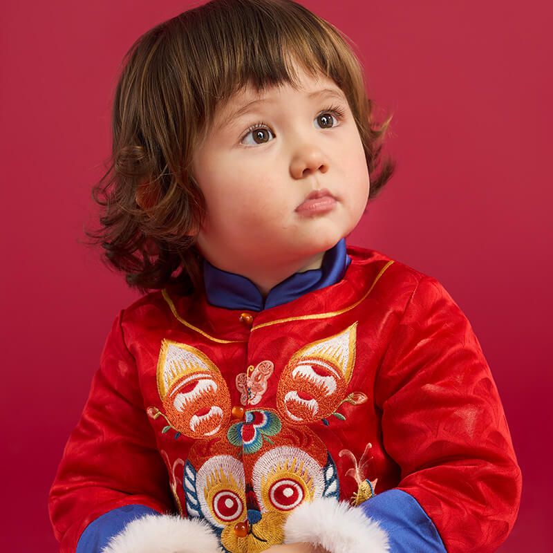 Lucky Bunny Chinese Baby Suit-5 -  NianYi, Chinese Traditional Clothing for Kids