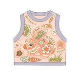 321 Bunny Vest-9-color-WBG-Pale Crimson -  NianYi, Chinese Traditional Clothing for Kids