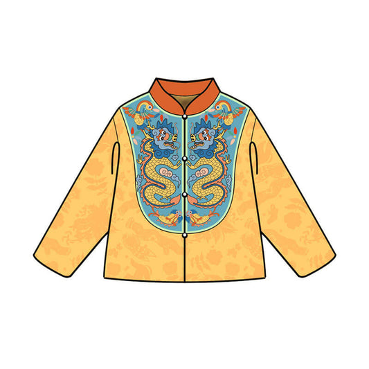 Incredible Beast Dragon Long Tang Jacket-6-color-WBG-NianYi Gold -  NianYi, Chinese Traditional Clothing for Kids