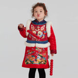 Lucky Bunny Magua Set-7-color-NianYi Red -  NianYi, Chinese Traditional Clothing for Kids