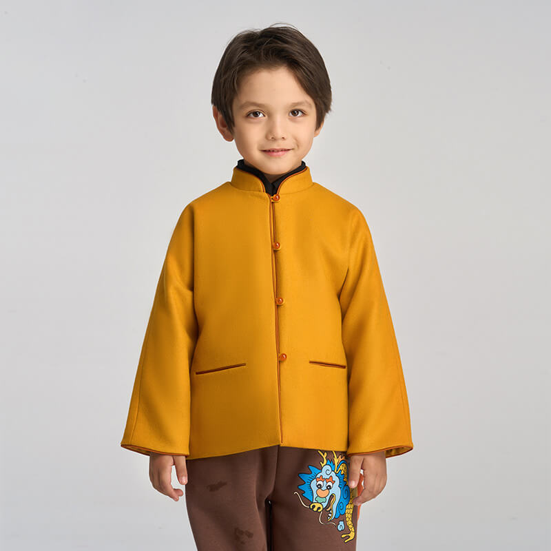 Happy Joy Chinese Jacket-6-color Grapefruit Yellow -  NianYi, Chinese Traditional Clothing for Kids