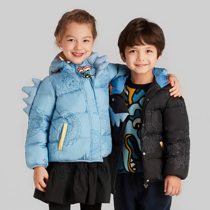 Lucky Bunny Style Puffer Jacket-1 -  NianYi, Chinese Traditional Clothing for Kids
