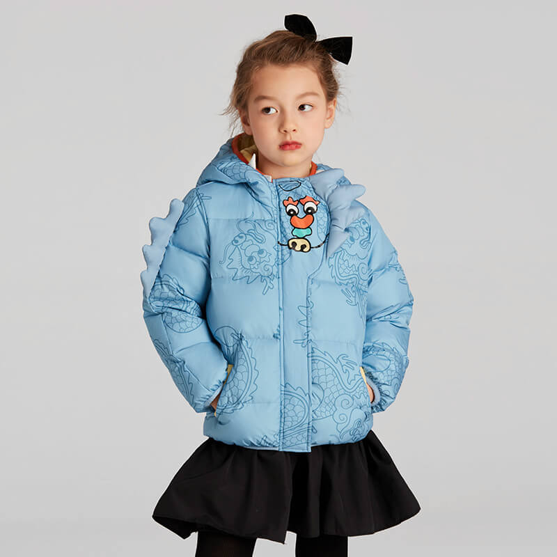 Lucky Bunny Style Puffer Jacket-10-color Star Blue -  NianYi, Chinese Traditional Clothing for Kids