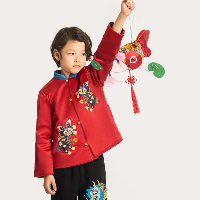 Lucky Bunny Tang Suit Coat-4 -  NianYi, Chinese Traditional Clothing for Kids