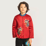 Lucky Bunny Tang Suit Coat-6-color-Goose Crown Red -  NianYi, Chinese Traditional Clothing for Kids