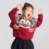 Lucky Bunny Cloud Sweatshirt-1 -  NianYi, Chinese Traditional Clothing for Kids