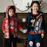 Lucky Bunny Floral Vest-5 -  NianYi, Chinese Traditional Clothing for Kids