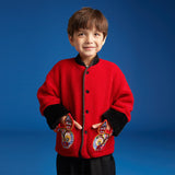 Lucky Bunny Fleece Chinese Jacket-1 -  NianYi, Chinese Traditional Clothing for Kids