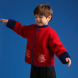 Lucky Bunny Fleece Chinese Jacket-5-color-Autumn Begonia Red -  NianYi, Chinese Traditional Clothing for Kids