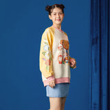 Bear Explorer Color Block Raglan Sweatshirt-10 -  NianYi, Chinese Traditional Clothing for Kids