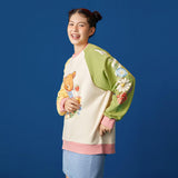 Bear Explorer Color Block Raglan Sweatshirt-8 -  NianYi, Chinese Traditional Clothing for Kids