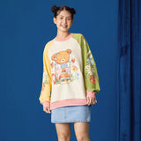 Bear Explorer Color Block Raglan Sweatshirt-9 -  NianYi, Chinese Traditional Clothing for Kids