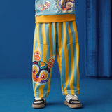Lucky Bunny Side Graphic Sweatpants-3-color-Kwai Fan Yellow -  NianYi, Chinese Traditional Clothing for Kids
