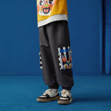 Lucky Bunny Graphic Flap Pocket Side Cargo Work Pants-2 -  NianYi, Chinese Traditional Clothing for Kids