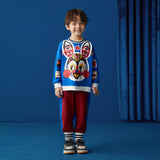 Lucky Bunny Colorblock Pullover and Sweatpants set-9-color-Cloisonne Blue -  NianYi, Chinese Traditional Clothing for Kids