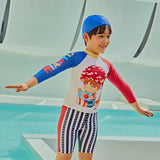 Animal Friends Swimsuit with Cap-9 -  NianYi, Chinese Traditional Clothing for Kids