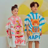 Floral Journey Friends Graphic Hoodie Coverup-1 -  NianYi, Chinese Traditional Clothing for Kids