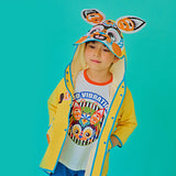 Lucky Bunny Raincoat-2-colro-Kwai Fan Yellow -  NianYi, Chinese Traditional Clothing for Kids