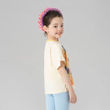 Animal Friends Statement Graphic Colorblock Tee-5 -  NianYi, Chinese Traditional Clothing for Kids