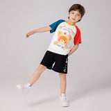 Bear Explorer Colorblock Raglan Tee-3 -  NianYi, Chinese Traditional Clothing for Kids