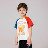 Bear Explorer Colorblock Raglan Tee-4 -  NianYi, Chinese Traditional Clothing for Kids