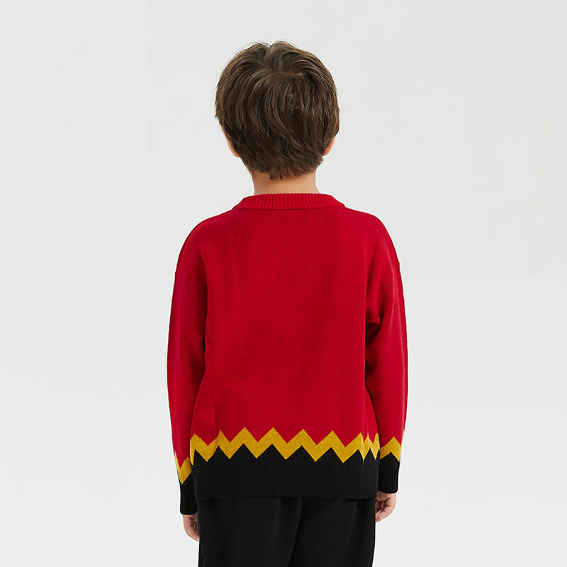 Dragon Long Colorblock Dragon Head Knitwear-5 -  NianYi, Chinese Traditional Clothing for Kids