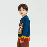 Dragon Long Colorblock Dragon Head Knitwear-8 -  NianYi, Chinese Traditional Clothing for Kids