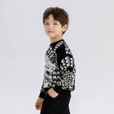 Dragon Long Coiled Dragon Graphic Sweaters-14 -  NianYi, Chinese Traditional Clothing for Kids