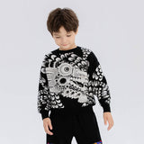Dragon Long Coiled Dragon Graphic Sweaters-15 -  NianYi, Chinese Traditional Clothing for Kids