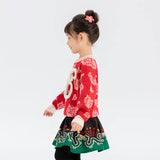 Dragon Long Colorblock Loong Calligraphy Sweater-4 -  NianYi, Chinese Traditional Clothing for Kids