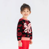 Dragon Long Colorblock Loong Calligraphy Sweater-9 -  NianYi, Chinese Traditional Clothing for Kids