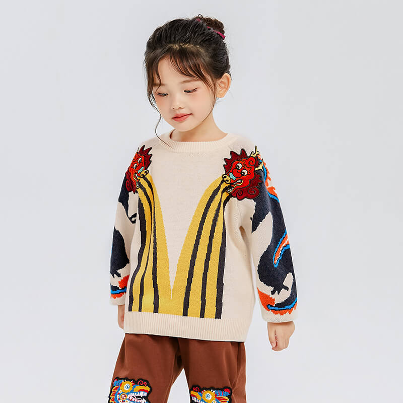 Dragon Long Incredible Loong King Rain Magic Sweater-6 -  NianYi, Chinese Traditional Clothing for Kids