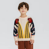 Dragon Long Incredible Loong King Rain Magic Sweater-9-color-White Marble -  NianYi, Chinese Traditional Clothing for Kids
