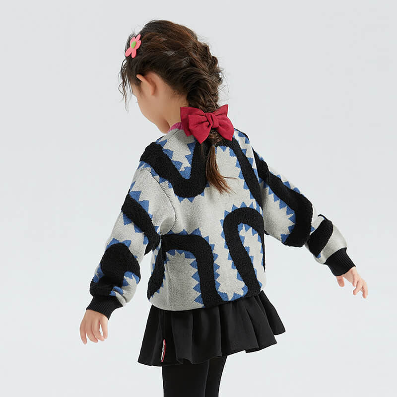 Endless Growing Happy Dragon Color Contrast Sweaters-13 -  NianYi, Chinese Traditional Clothing for Kids