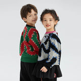 Endless Growing Happy Dragon Color Contrast Sweaters-1 -  NianYi, Chinese Traditional Clothing for Kids