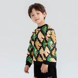 Dragon Long Busy Pattern Colorblock Swearshirt-7 -  NianYi, Chinese Traditional Clothing for Kids