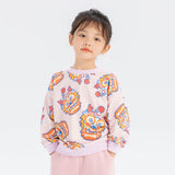 Coverting Dragon Graphics Color Contrast Sweatshirt-2 -  NianYi, Chinese Traditional Clothing for Kids