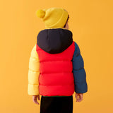 Dragon Long Colorblock Dragon Illustration Down Jacket-6 -  NianYi, Chinese Traditional Clothing for Kids