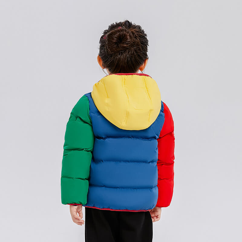 Dragon Long Colorblock Dragon Illustration Down Jacket-9 -  NianYi, Chinese Traditional Clothing for Kids