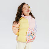 Dragon Long Checkboard Hooded Colorblock Joyful Dragon Down Jacket-3 -  NianYi, Chinese Traditional Clothing for Kids