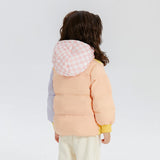 Dragon Long Checkboard Hooded Colorblock Joyful Dragon Down Jacket-9 -  NianYi, Chinese Traditional Clothing for Kids