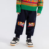 Dragon Long Head of Dragon Dance Emboidery Sweatpants-2 -  NianYi, Chinese Traditional Clothing for Kids