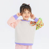 Coiling Dragon Embroidery and Printed Scales Raglan Sleeve Sweatshirt-1 -  NianYi, Chinese Traditional Clothing for Kids